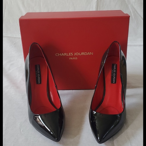 Charles Jourdan Shoes - Charles Jourdan black leather pumps shoes